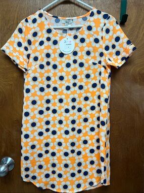Ava & Viv Orange Floral Shift Mini Dress